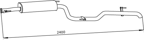 Silenciador posterior 56303 Dinex