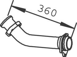 53245 Dinex tubo de admisión del silenciador de escape delantero