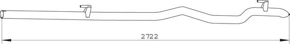 74521 Dinex tubo de admisión del silenciador de escape delantero