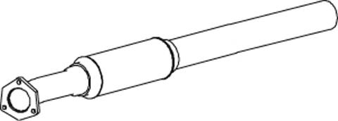 74128 Dinex tubo de admisión del silenciador de escape delantero