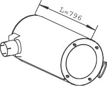 Silenciador posterior 28403 Dinex