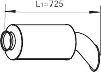 Silenciador posterior 80402 Dinex