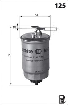 ELG5257 Mecafilter filtro combustible