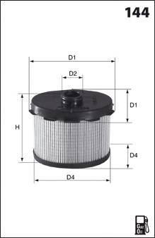 JFA3580 Mecafilter filtro, ventilación bloque motor