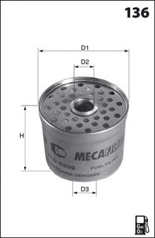 ELG5504 Mecafilter filtro de combustible