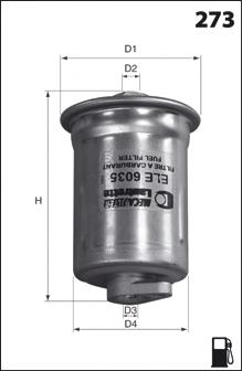 ELE6035 Mecafilter filtro combustible