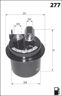 ELE6103 Mecafilter filtro de combustible