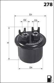 ELE6002 Mecafilter filtro combustible