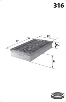 ELP3337 Mecafilter filtro de aire