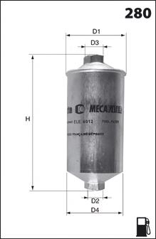 ELE6031 Mecafilter filtro de combustible