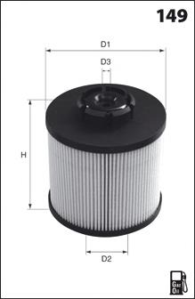 ELG5396 Mecafilter filtro combustible