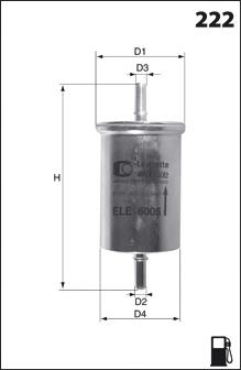 ELE6015 Mecafilter filtro combustible