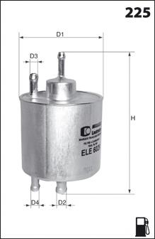 ELE6093 Mecafilter filtro combustible