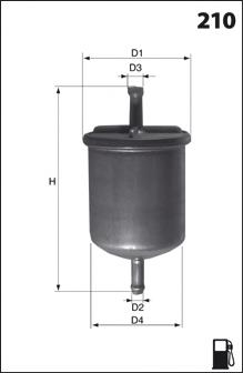 ELE3652 Mecafilter filtro combustible