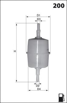 ELE3576 Mecafilter filtro combustible