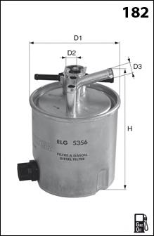 ELG5356 Mecafilter filtro combustible