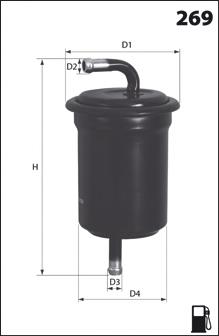 ELE6124 Mecafilter filtro combustible