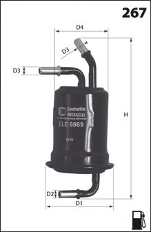 ELE6069 Mecafilter filtro de combustible