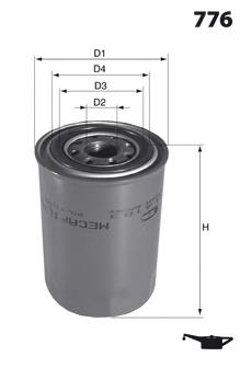 ELH4264 Mecafilter filtro de aceite