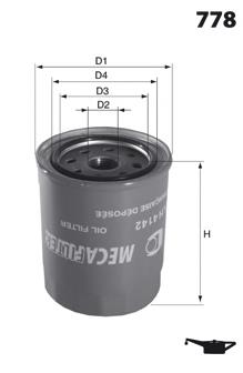 ELH4217 Mecafilter filtro de aceite