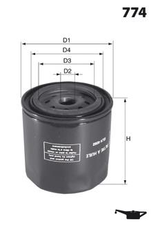 ELH4734 Mecafilter filtro de aceite