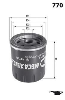 ELH4718 Mecafilter filtro de aceite