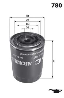 Filtro de aceite motor Mecafilter ELH4223