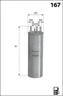 ELE6125 Mecafilter filtro de combustible