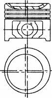 8770420710 Nural pistón completo para 1 cilindro, cota de reparación + 0,50 mm