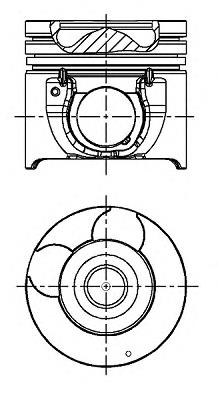 87-431707-00 Nural pistón completo para 1 cilindro, cota de reparación + 0,50 mm