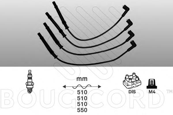 8114 Bougicord Cables de alta tensión, juego