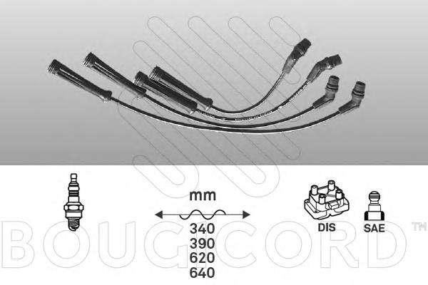 2457 Bougicord juego de cables de encendido