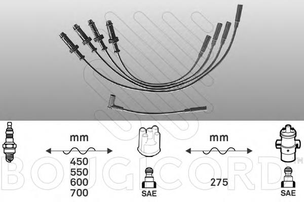 3398 Bougicord juego de cables de encendido