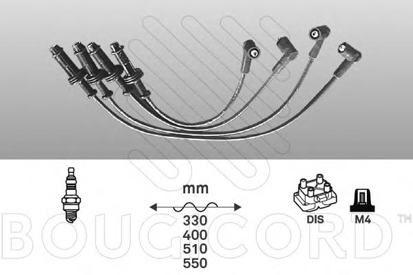 4334 Bougicord juego de cables de encendido