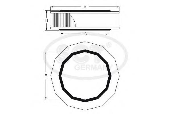 SB010 SCT filtro de aire