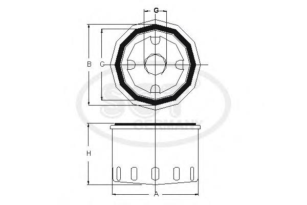 SM823 SCT filtro de aceite