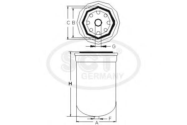 Filtro de gasoil SCT ST316