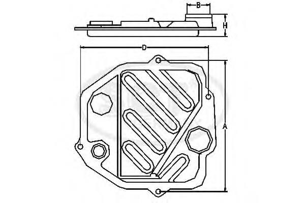 Filtro hidráulico, transmisión automática SG1024 SCT