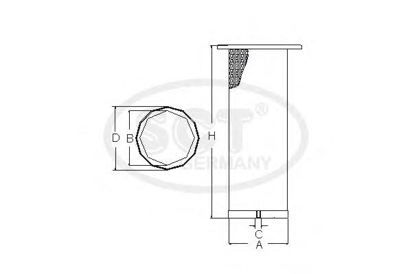 SW3891 SCT filtro de aire