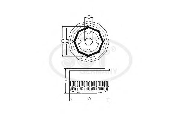 Filtro de aceite motor SCT SM118