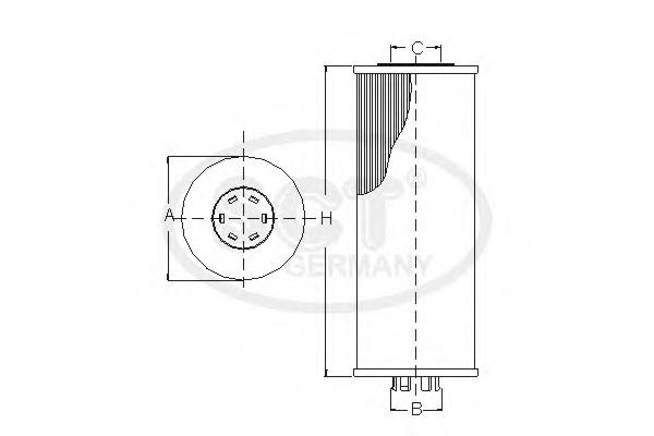 SH450 SCT filtro de aceite