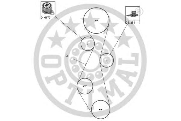 Kit correa de distribución Renault 21 S48
