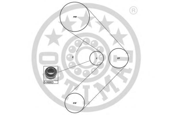 SK-1225 Optimal kit correa de distribución