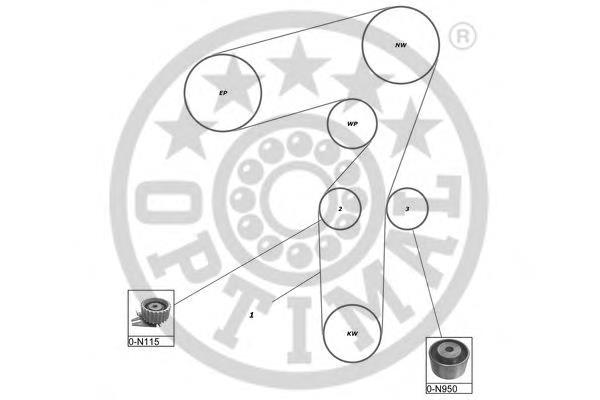 SK1587 Optimal kit correa de distribución