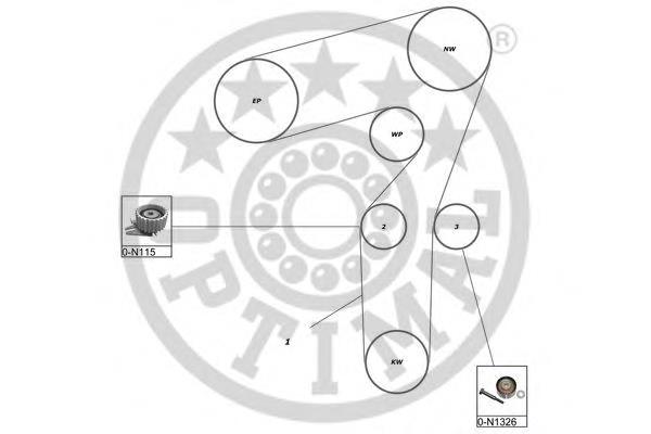 SK1586 Optimal kit correa de distribución