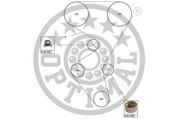 SK-1596 Optimal kit correa de distribución