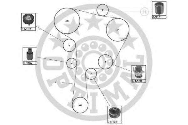 SK1111AQ1 Optimal kit correa de distribución
