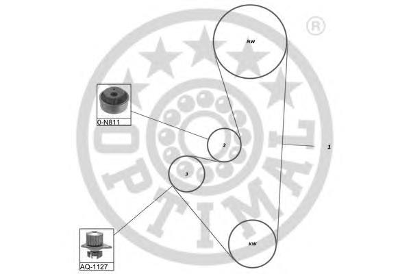 SK1003AQ1 Optimal kit correa de distribución