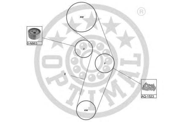 SK1021AQ1 Optimal kit correa de distribución