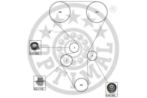 SK1615AQ1 Optimal kit correa de distribución